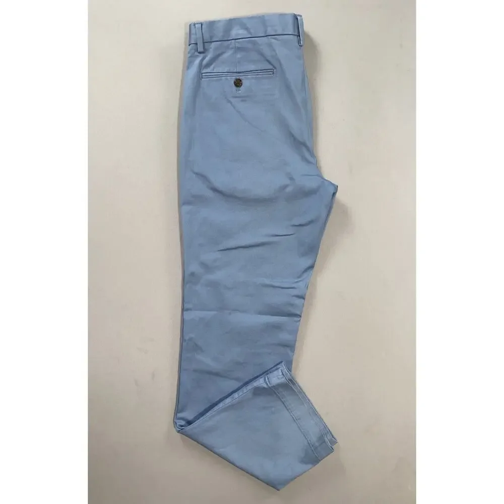Banana Republic Aiden Fit Flat Front Stretch Chino Pants in Coastal Blue. 34X31.